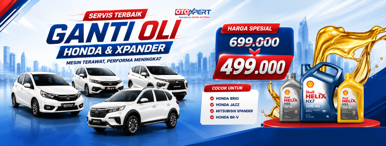 Ganti Oli Honda&Xpander - 1640x624